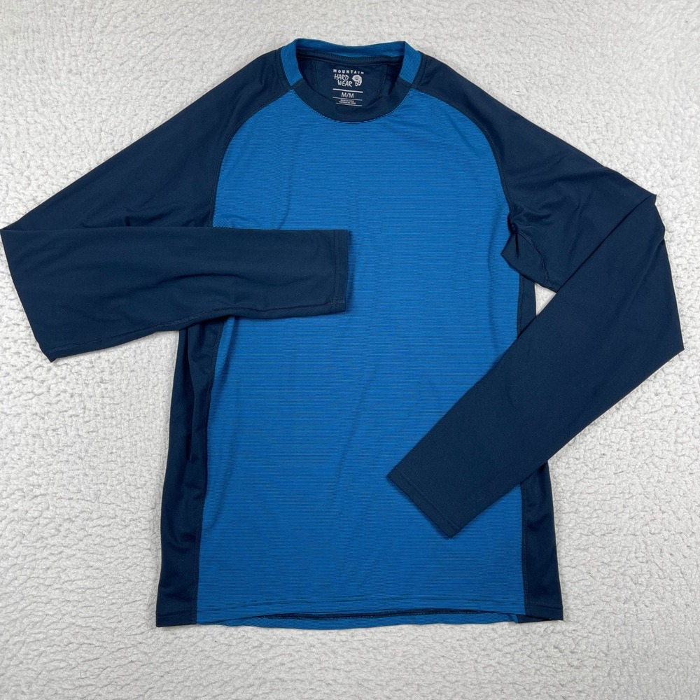 Mountain Hardwear Performance Shirt Mens Medium Blue Long Sleeve Wick.Q Top